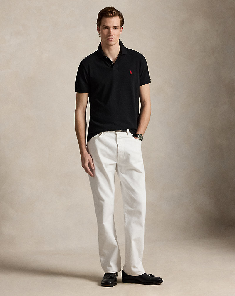 The Iconic Mesh Polo Shirt Black/Red