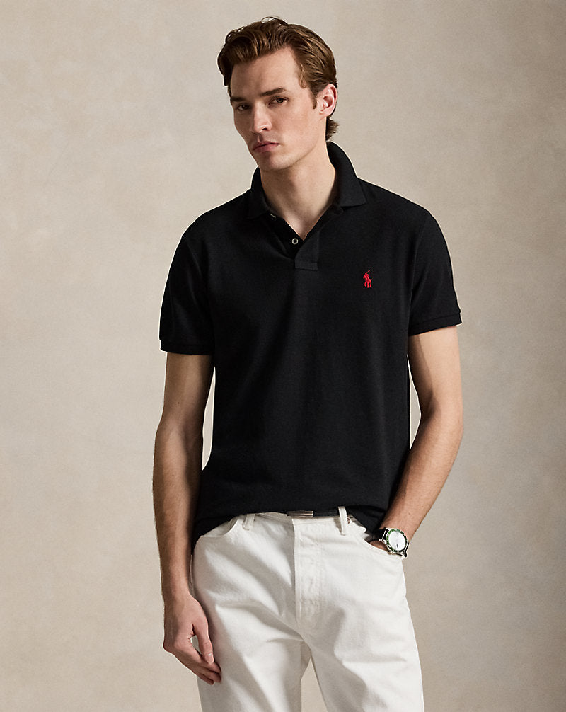 The Iconic Mesh Polo Shirt Black/Red