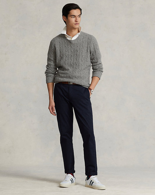 Stretch Straight Fit Chino Trouser Aviator Navy