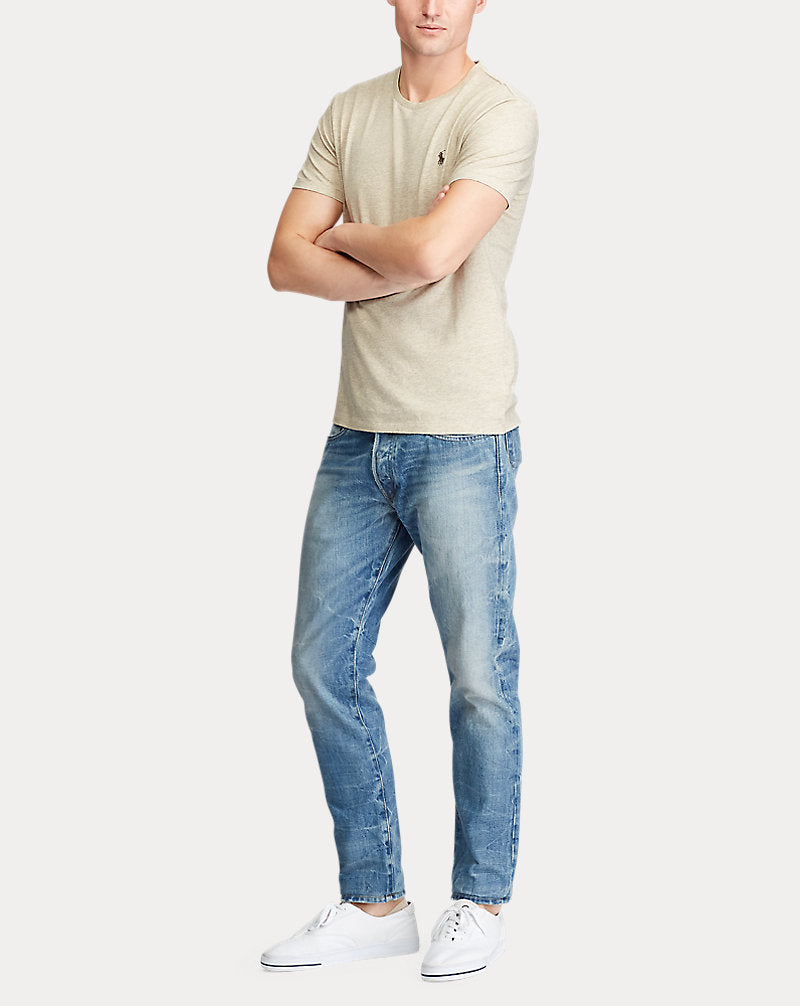 Custom Slim Fit Jersey Crewneck T-Shirt Expedition Dune Heather