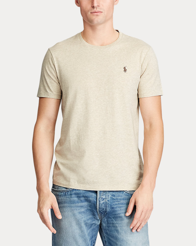 Custom Slim Fit Jersey Crewneck T-Shirt Expedition Dune Heather
