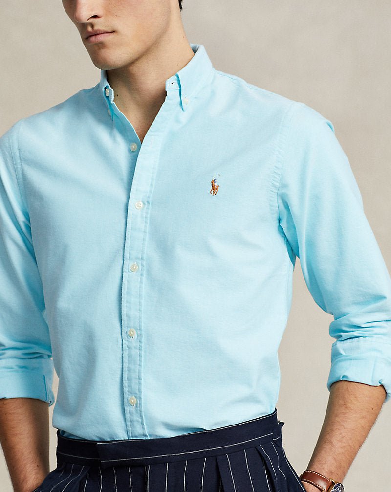 Slim Fit Oxford Shirt Aegean Blue