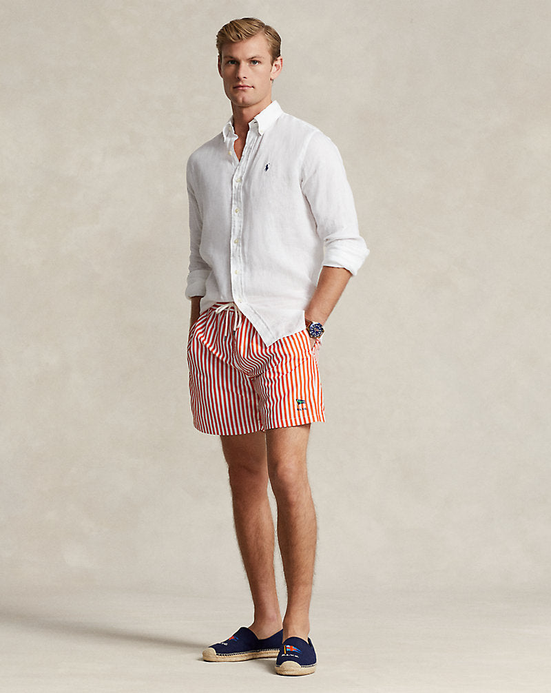 Custom Fit Linen Shirt White