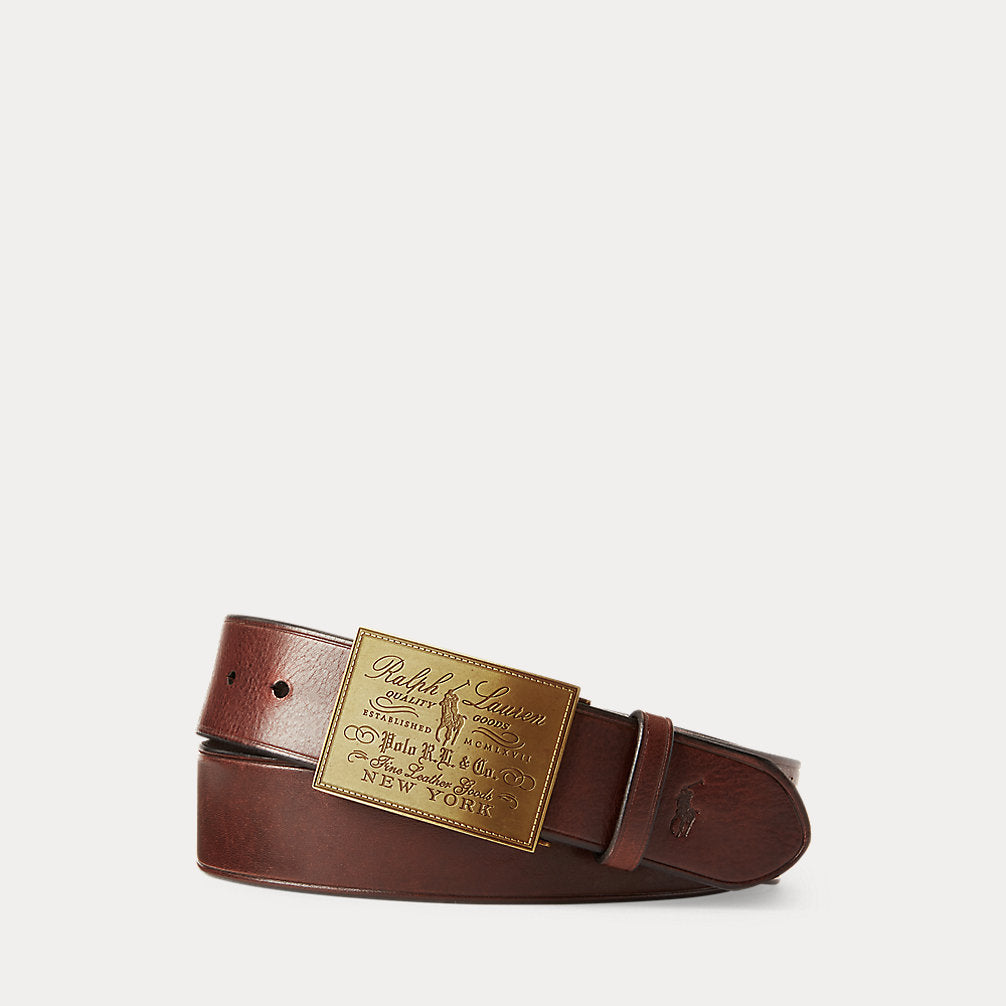 Heritage Plaque-Buckle Belt Brown