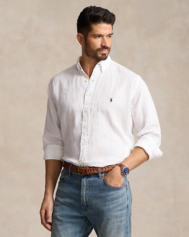 Lightweight Linen Shirt White