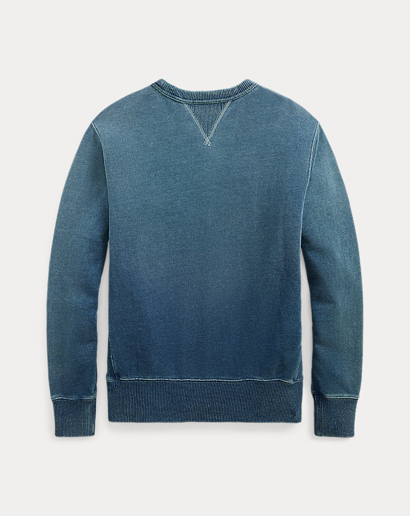 Indigo French Terry Sweatshirt Washed Blue Indigo