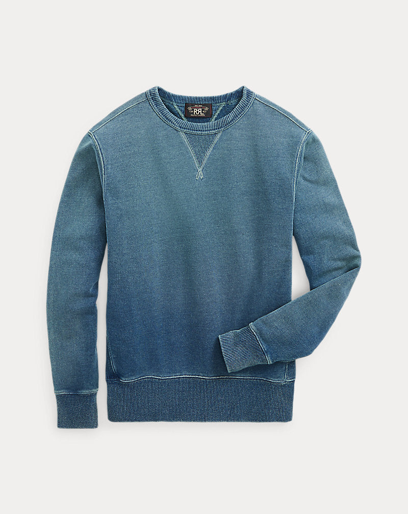 Indigo French Terry Sweatshirt Washed Blue Indigo
