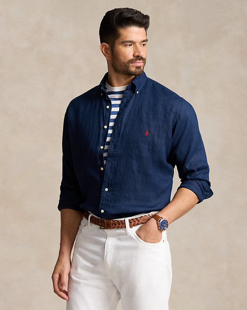 Lightweight Linen Shirt Newport Navy