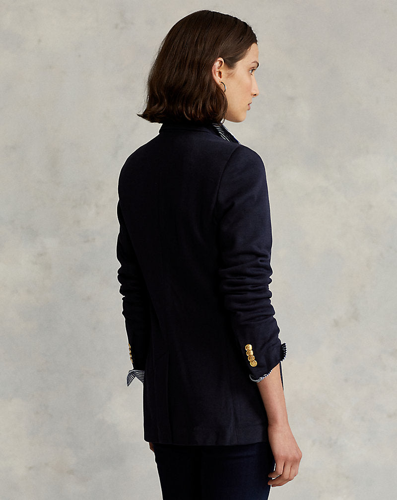 Double-Knit Jacquard Blazer Park Avenue Navy