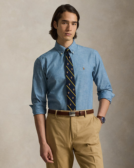 Custom Fit Chambray Shirt Chambray