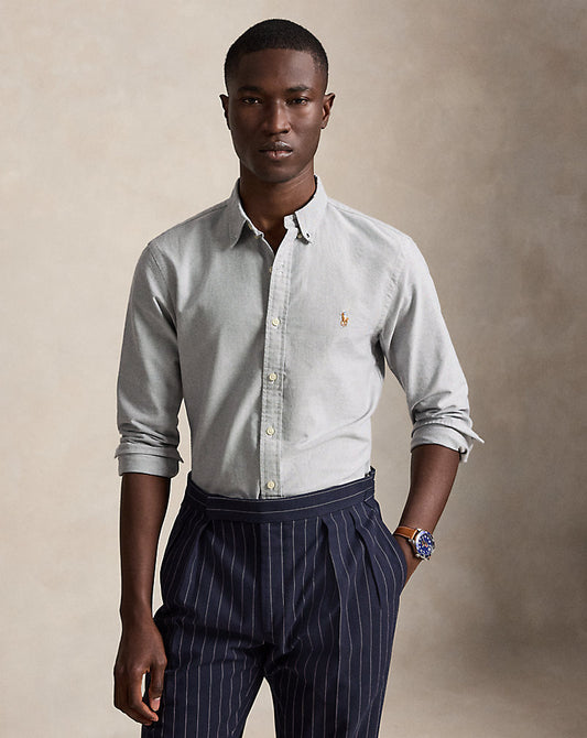 Slim Fit Oxford Shirt Slate