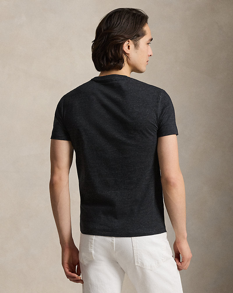 Custom Slim Fit Jersey Crewneck T-Shirt Black Marl Heather