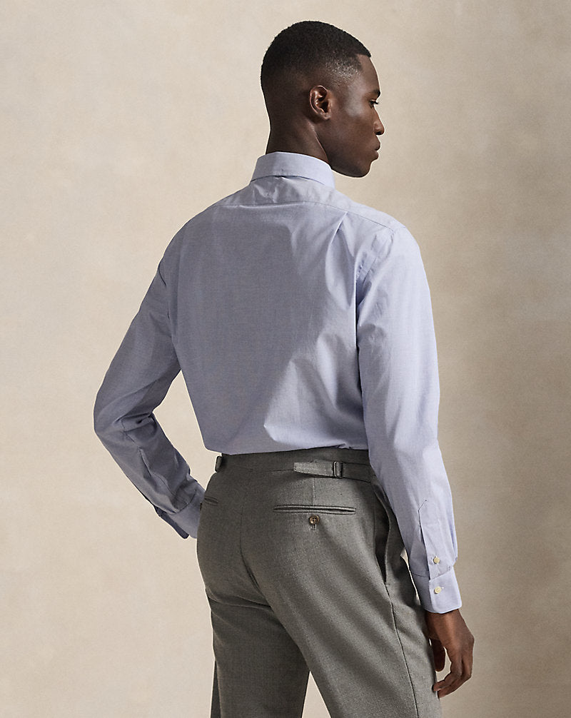 Slim Fit Poplin Shirt Light Blue/White