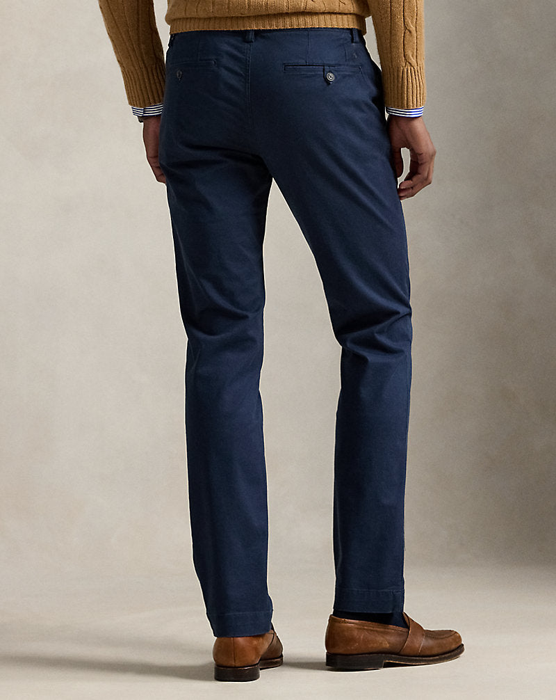 Washed Stretch Slim Fit Chino Trouser Nautical Ink
