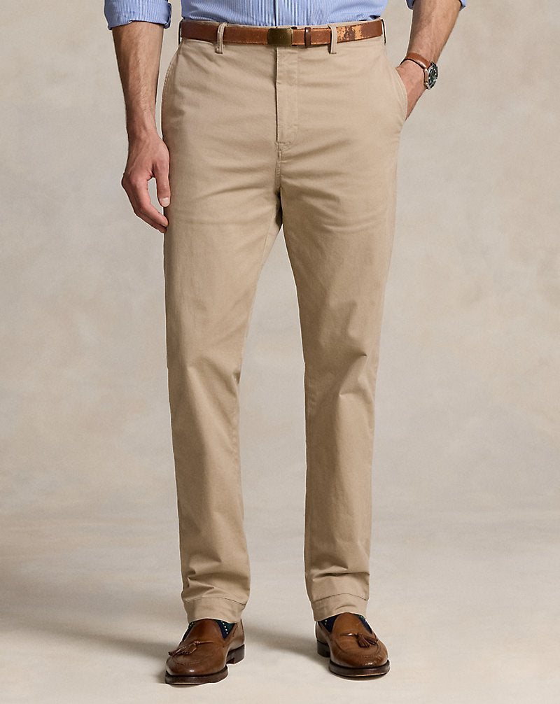 Stretch Classic Fit Chino Trouser Khaki Tan