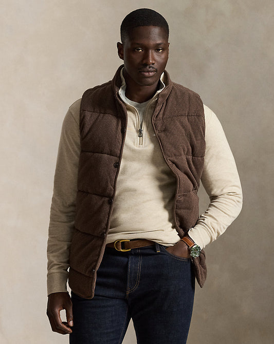 Luxury Jersey Quarter-Zip Pullover Expedition Dune Heather