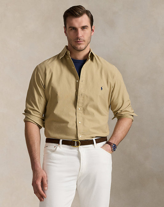 Garment-Dyed Oxford Shirt Surrey Tan