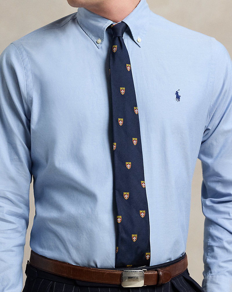 Custom Fit Stretch Oxford Shirt Blue