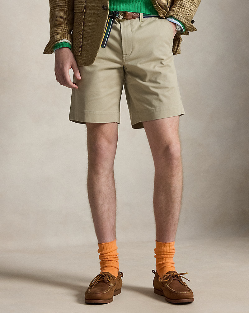 20.5 cm Stretch Straight Fit Chino Short Khaki Tan