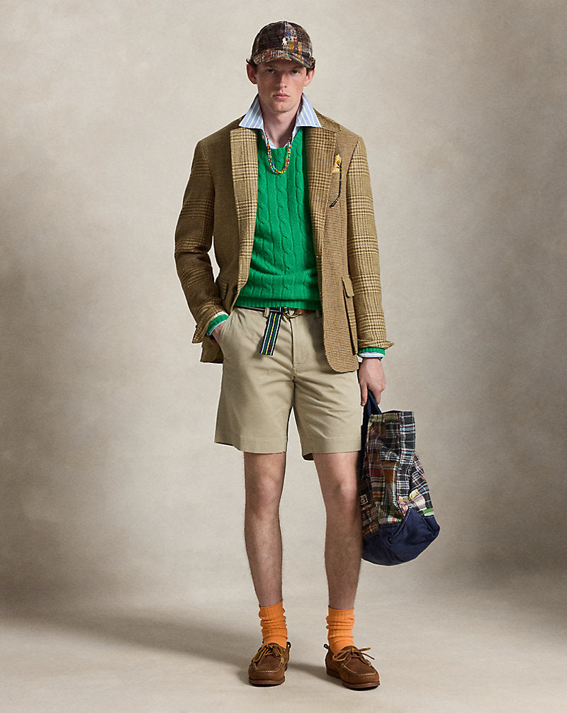 20.5 cm Stretch Straight Fit Chino Short Khaki Tan