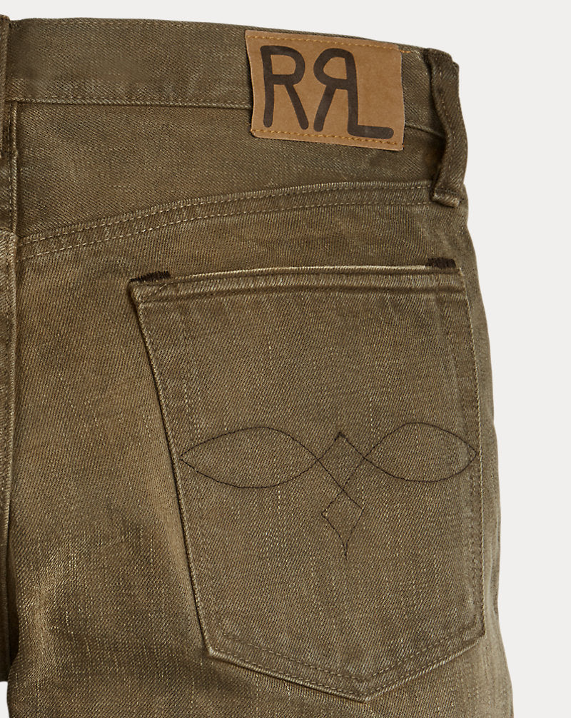 Slim Fit Distressed Brown Jean Distressed Brown Wash