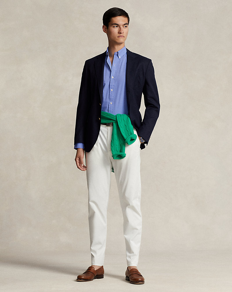 Slim Fit Stretch Poplin Shirt Blue