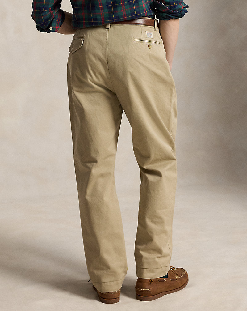 Whitman Relaxed Fit Pleated Trouser Khaki