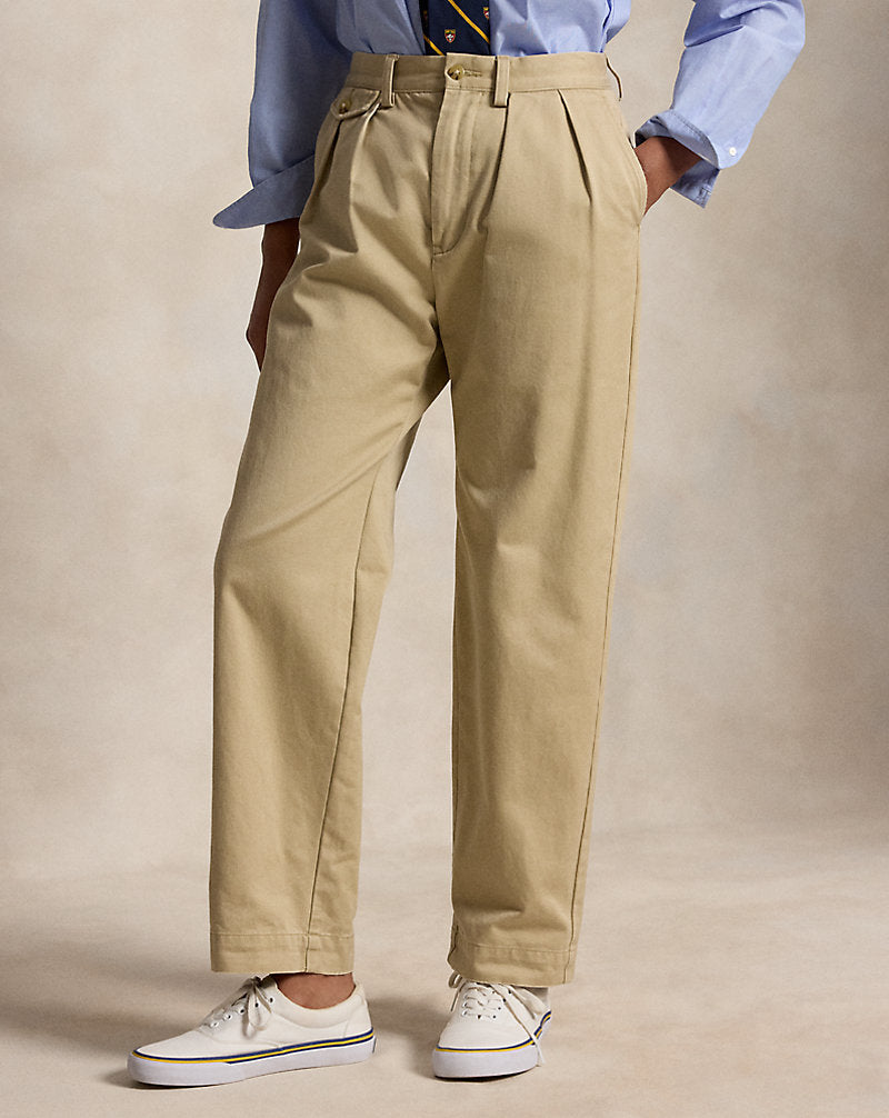 Whitman Relaxed Fit Pleated Trouser Khaki