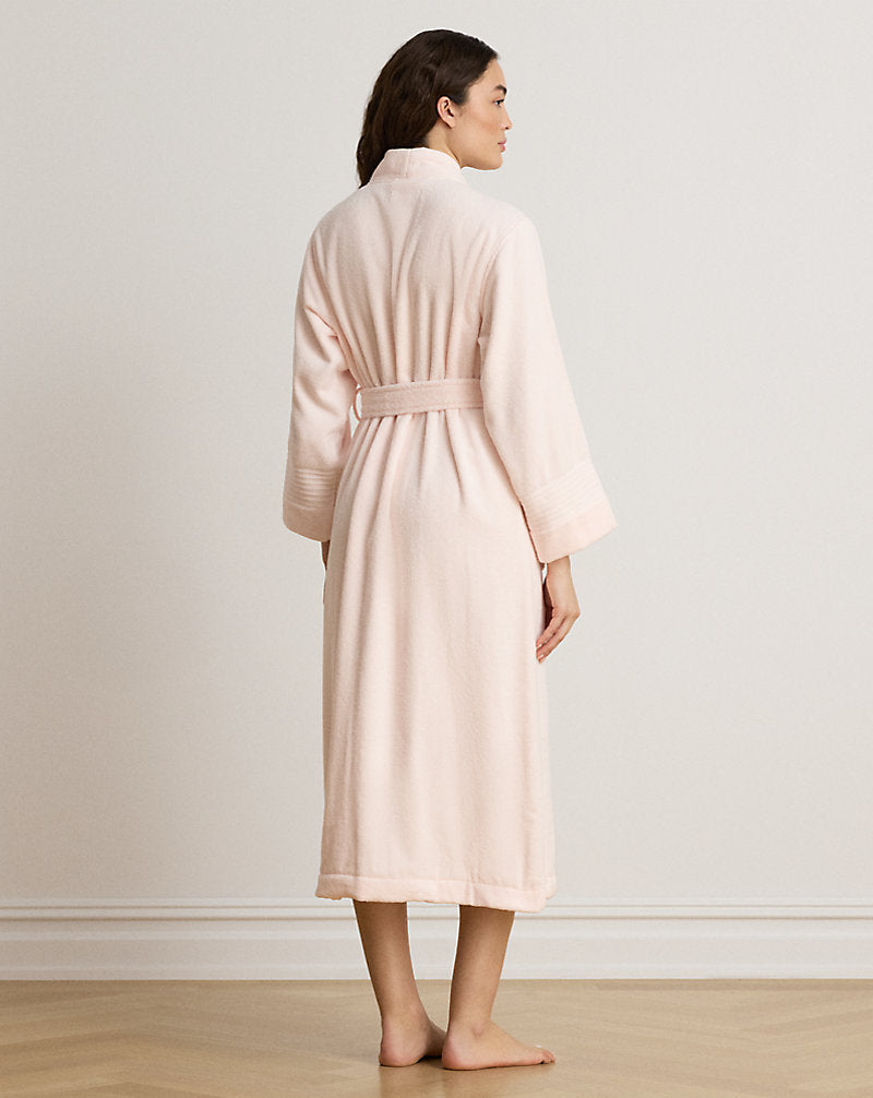 Custom Cotton Terry Cloth Robe Pink