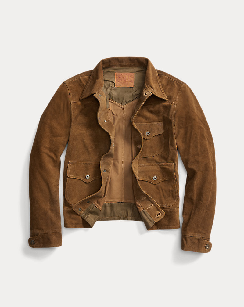 Roughout Suede Jacket Brown
