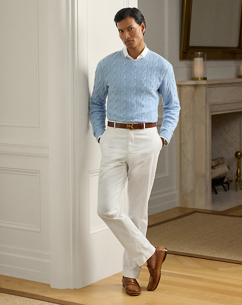 Straight Fit Stretch Chino Trouser Optic White