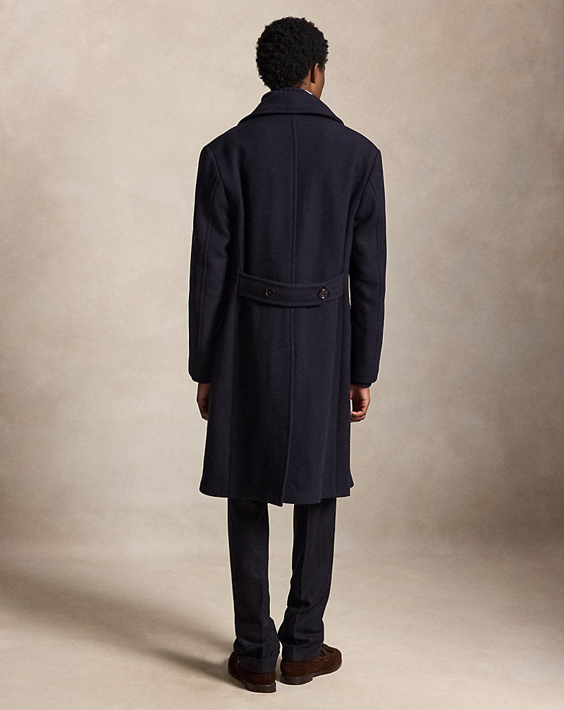 Polo Soft Tailored Wool-Blend Topcoat Navy
