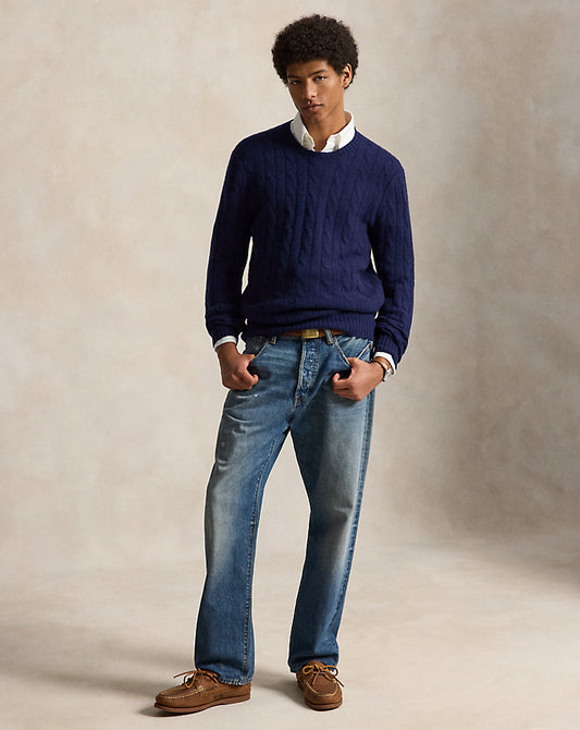 The Iconic Cable-Knit Cashmere Jumper Bright Navy