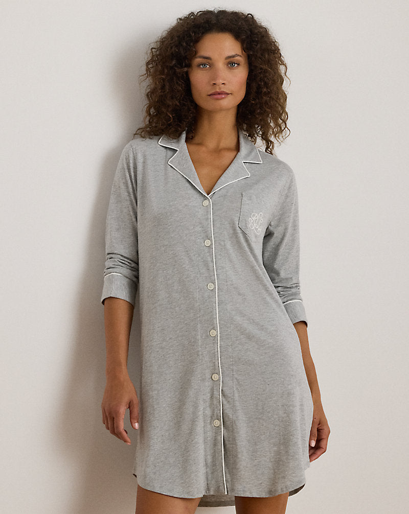 Jersey Sleep Shirt Grey Heather
