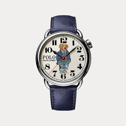 42 MM Cricket Polo Bear Steel White Dial