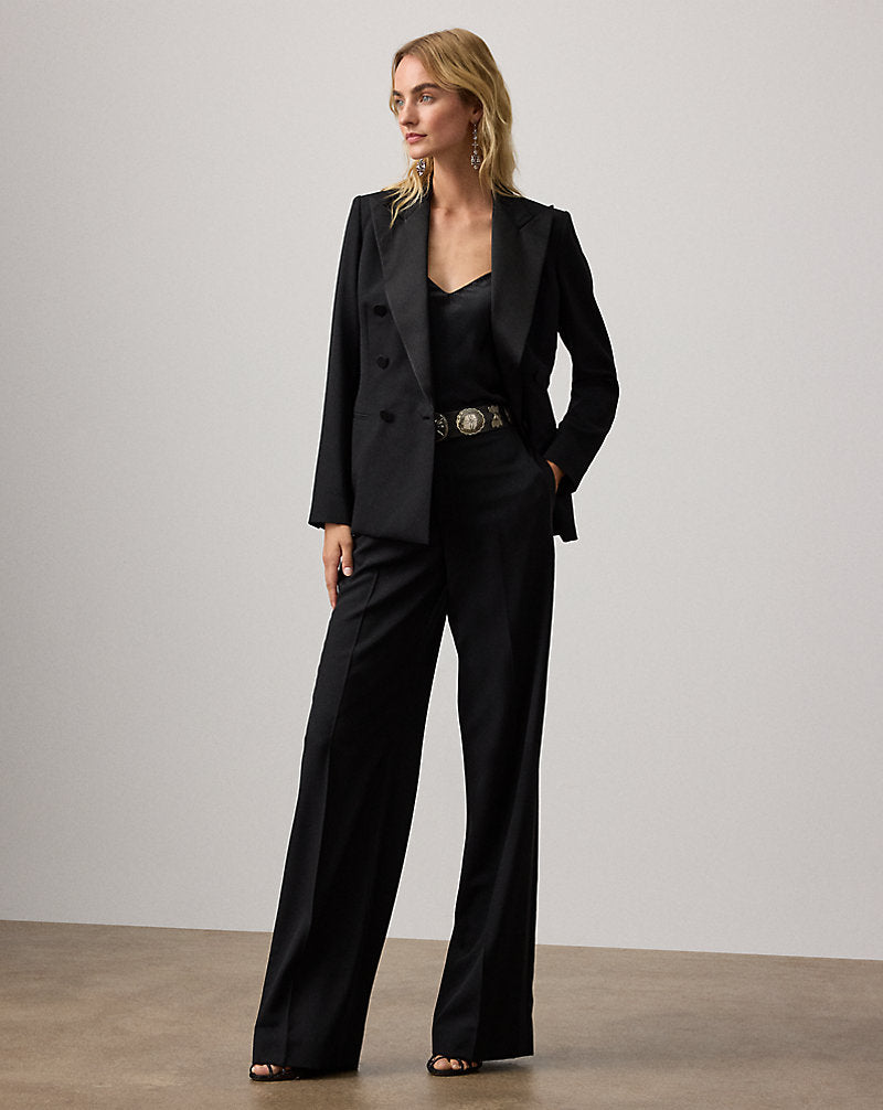 Callahan Wool Barathea Tuxedo Jacket Black