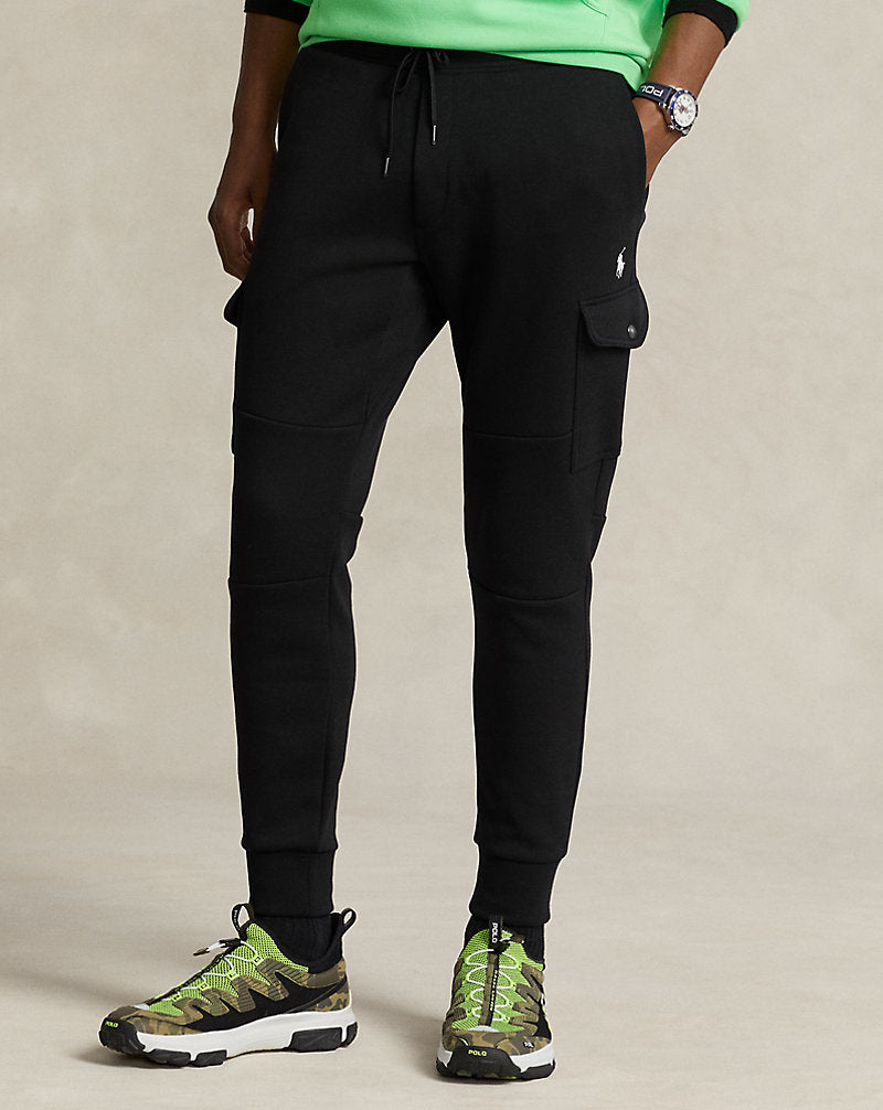 Double-Knit Cargo Jogging Bottom Black