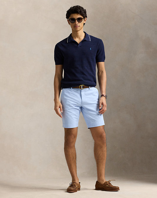 24.1 cm Stretch Slim Fit Chino Short Office Blue