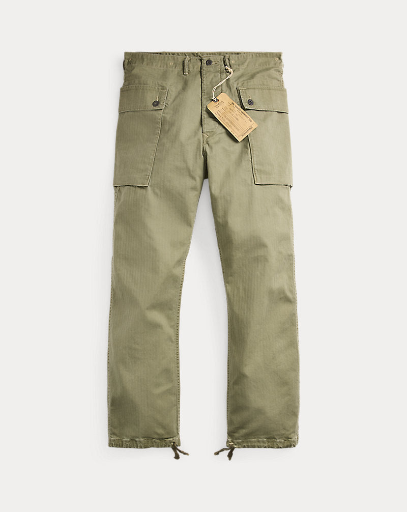 Herringbone Field Cargo Trouser Olive