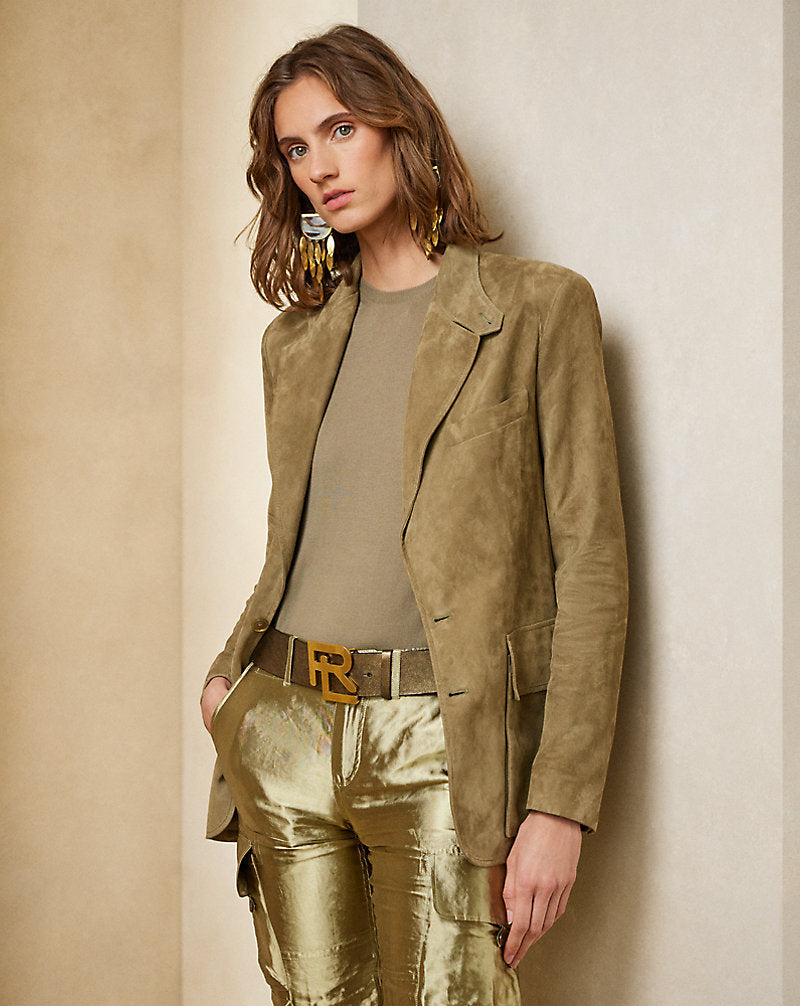 Preston Lamb-Suede Jacket Lichen Green