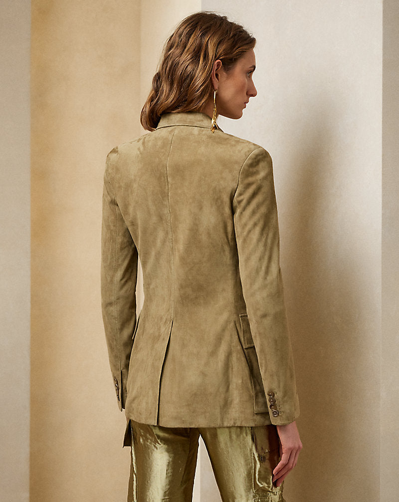 Preston Lamb-Suede Jacket Lichen Green