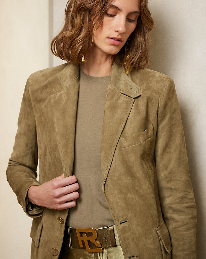 Preston Lamb-Suede Jacket Lichen Green