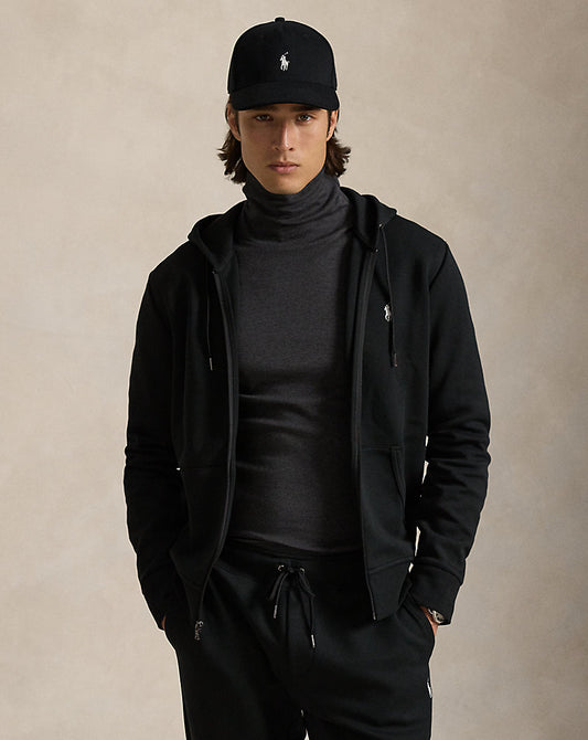Double-Knit Full-Zip Hoodie Black