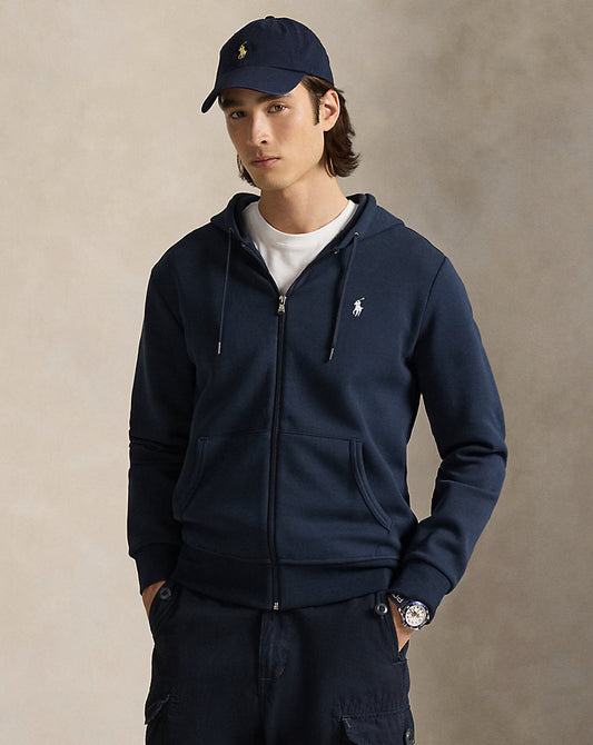Double-Knit Full-Zip Hoodie Aviator Navy
