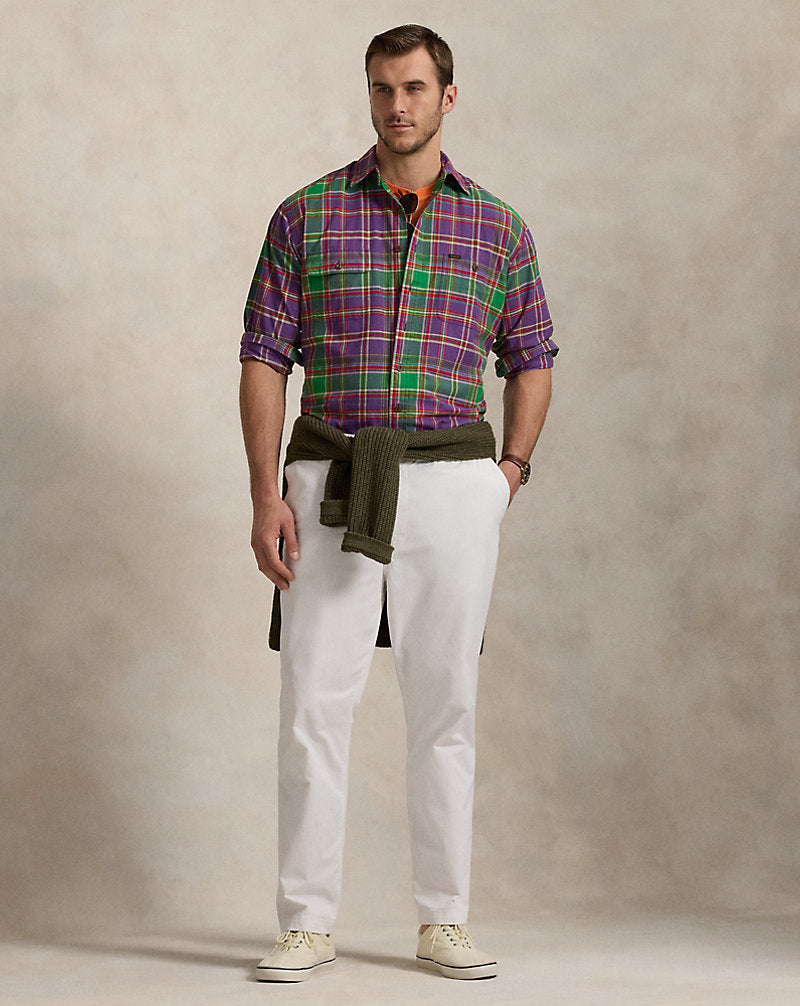 Polo Prepster Classic Fit Trouser Deckwash White