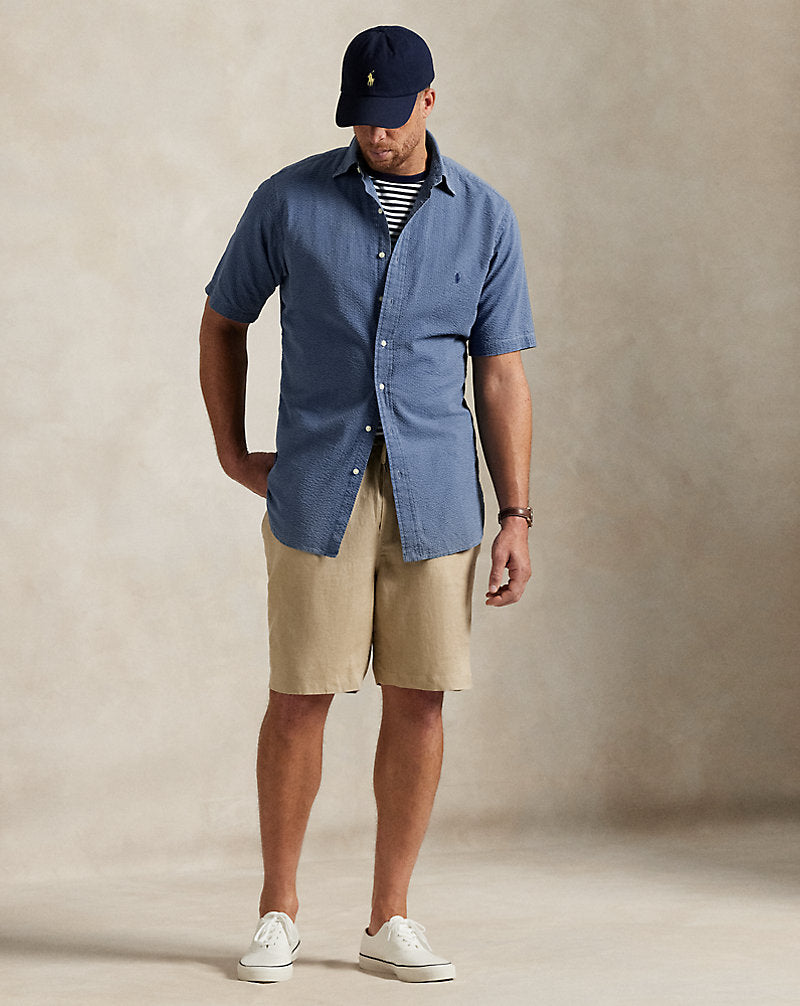 Seersucker Shirt Dark Indigo