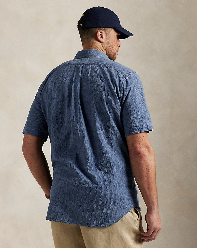 Seersucker Shirt Dark Indigo