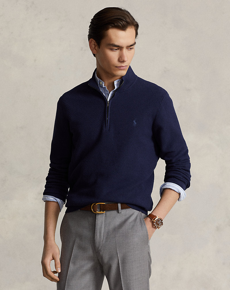 Performance Quarter-Zip Jumper Refined Navy