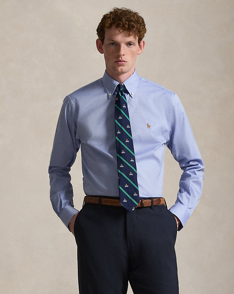Custom Fit Oxford Shirt True Blue/White