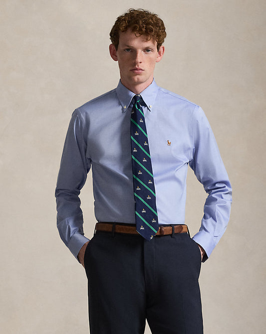 Custom Fit Oxford Shirt True Blue/White